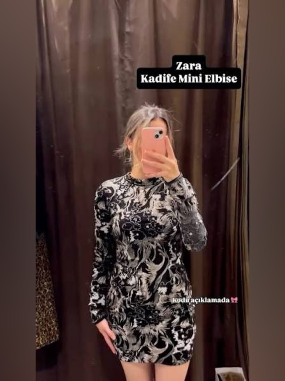 Zara Black and Gold Sequin Mini Dress